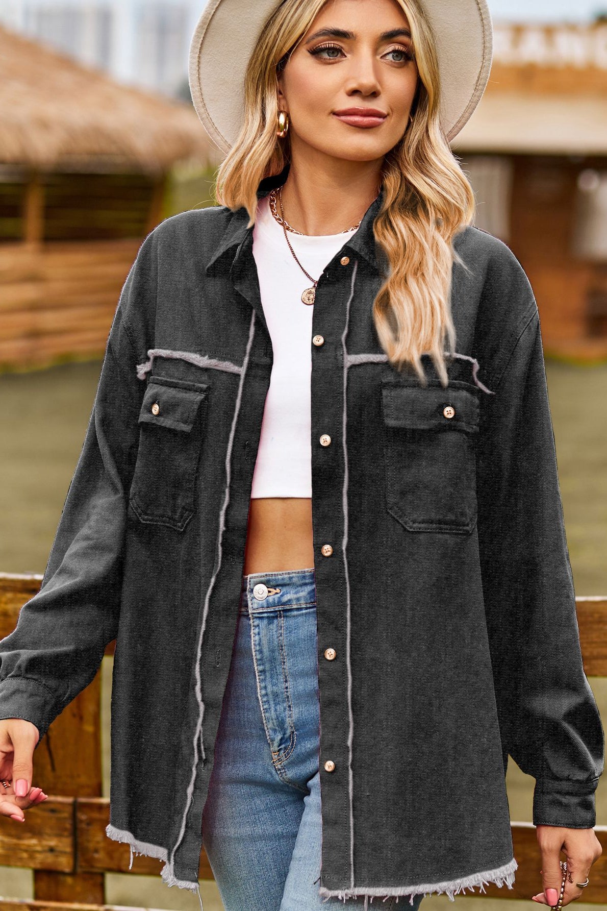 Camicia oversize casual usurata