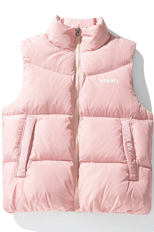 Damen Daunenweste mit Stehkragen - Warmer Puffer Bodywarmer für Herbst und Winter