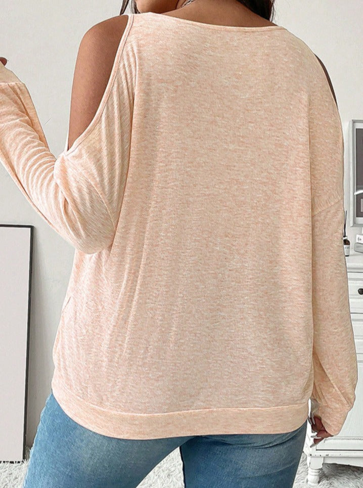 Loose V-Neck Solid Color Casual Top