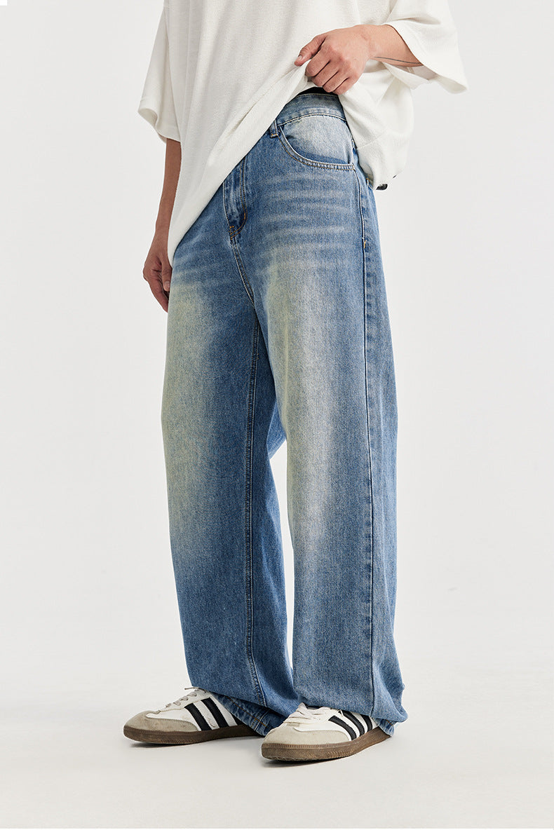 Relaxed Fit Wide-Leg Denim Jeans