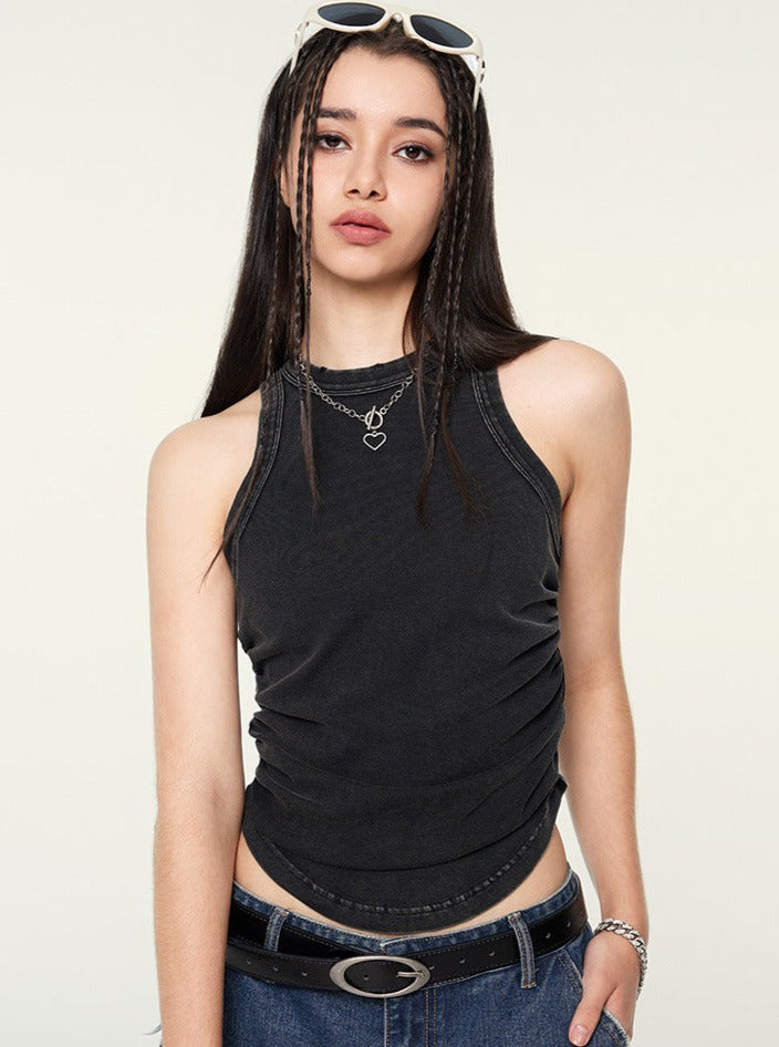 Sexy Black Halter Neck Sleeveless Tank Top