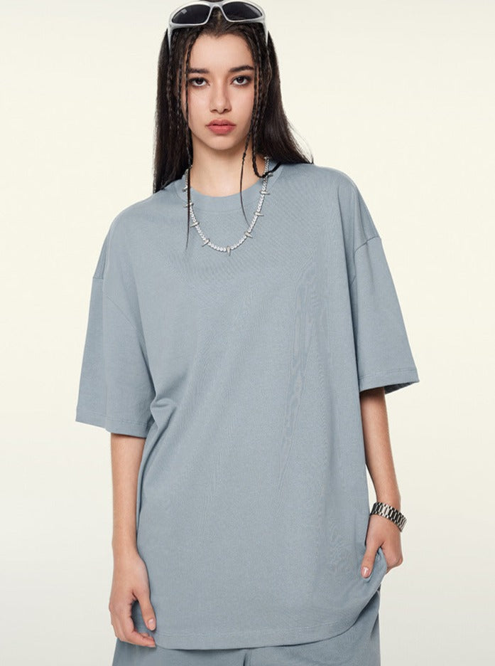 Fashionable Street Heavy Gray Short-Sleeved Shirt