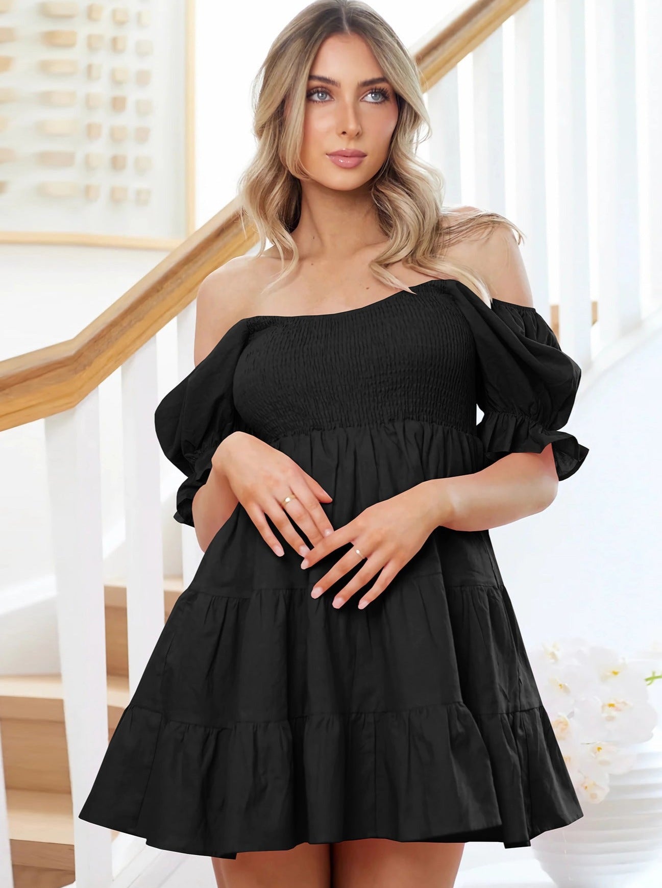 Sexy Ruffles Off Shoulder Summer Dress