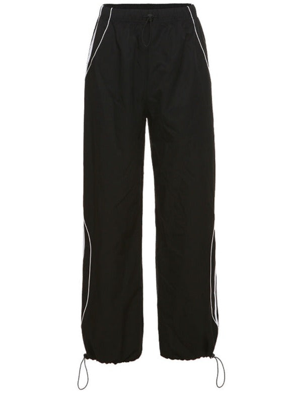 Elegant Black Baggy Sweatpants