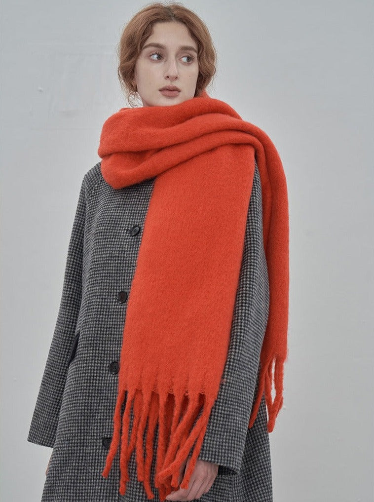 Solid Plain Colored Double Sided Winter Scarf