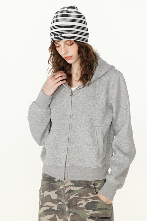 Zip Hoodie Damen, Langarm Kapuzenpullover mit Taschen, Casual Oversize Sweatjacke, Trendiger Baumwollmix Hoodie, Verschiedene Farben