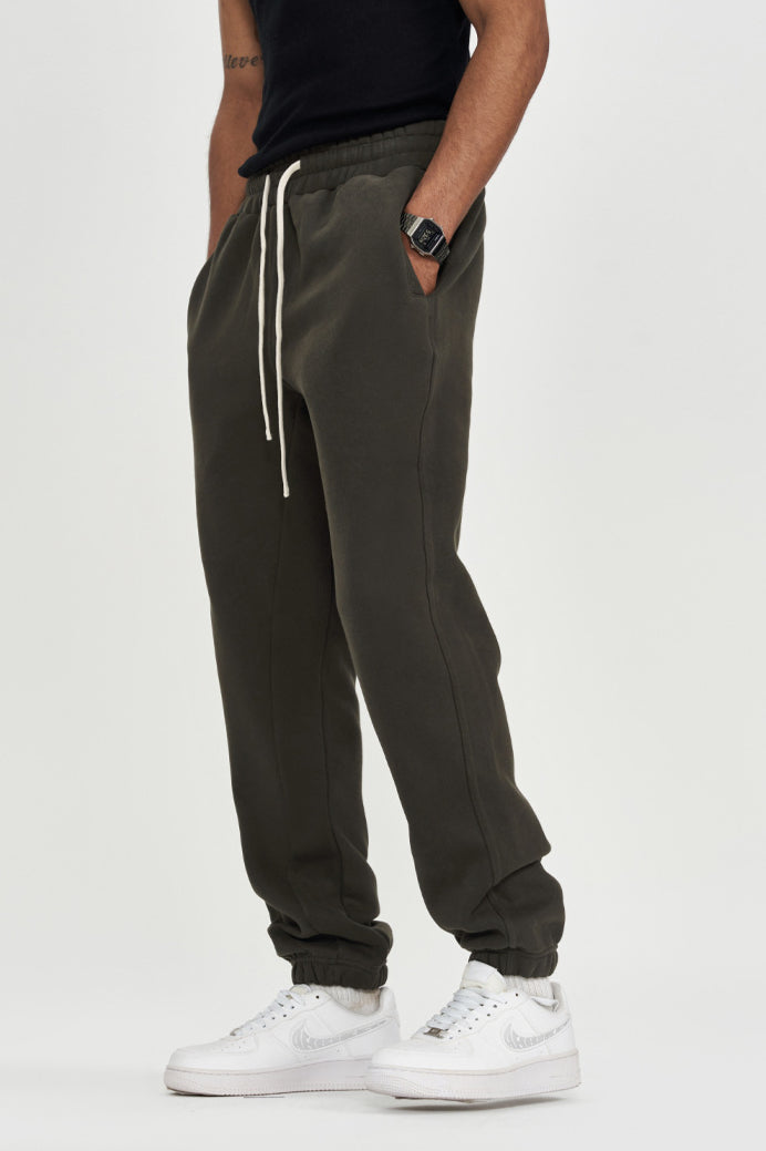 Pantaloni da jogging in pile premium con coulisse regolabile